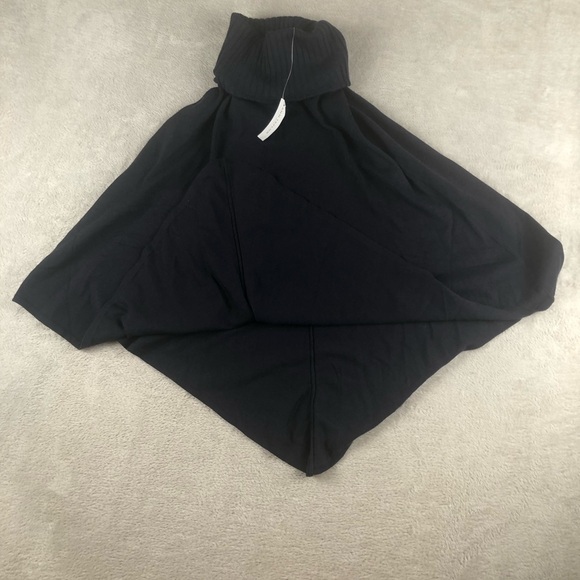 Ann Taylor Turtleneck Sweater Poncho – Size M/L - Navy Blue NWT - Picture 7 of 11